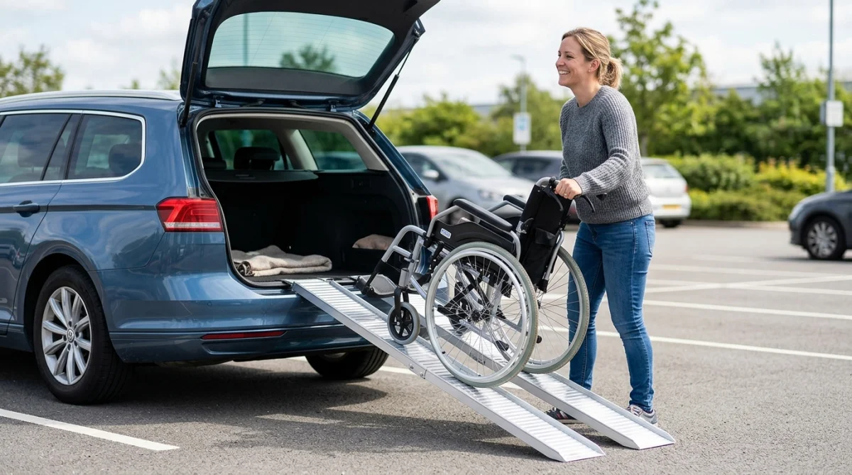 comment mettre un fauteuil roulant dans un coffre de voiture